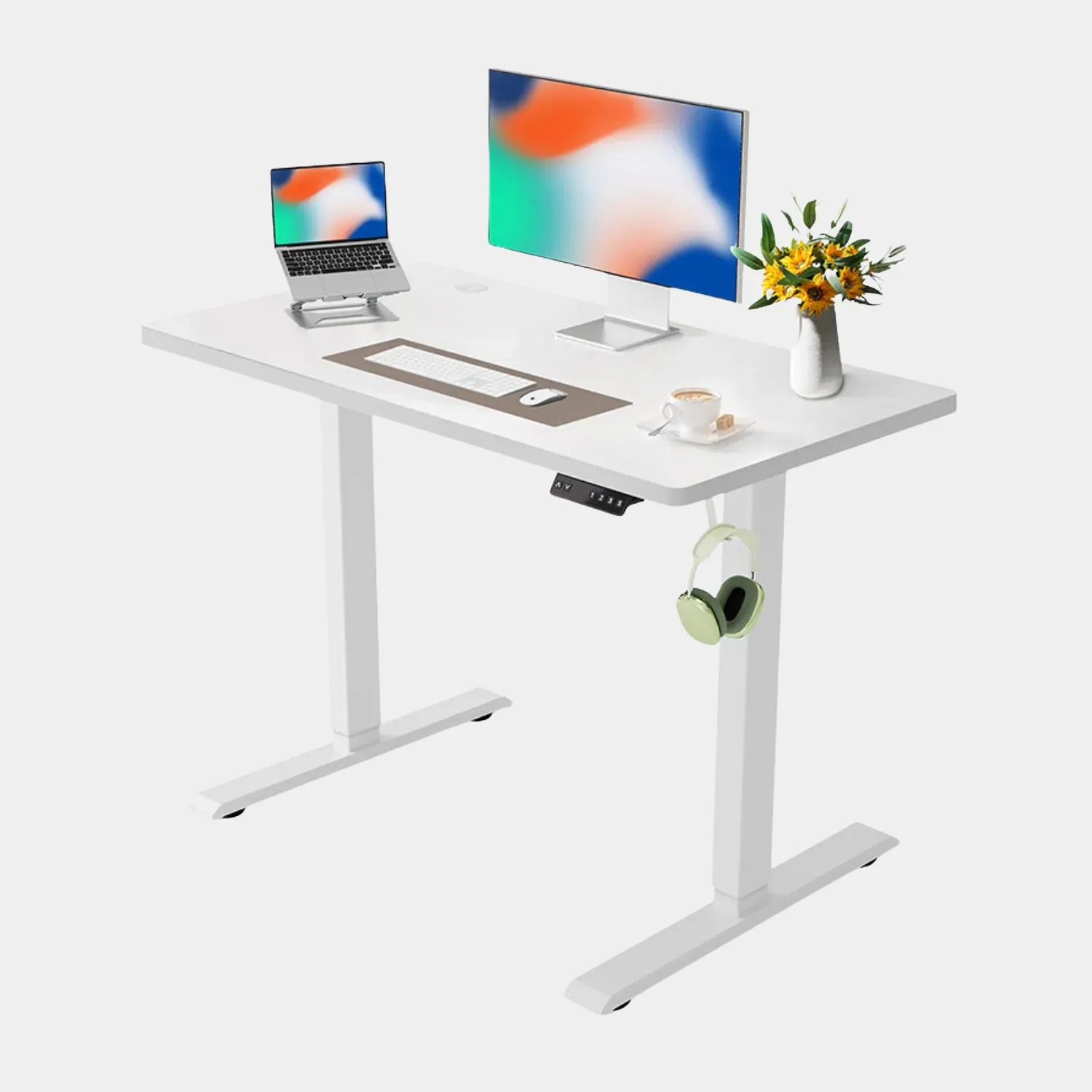 140cm white standing desk malta