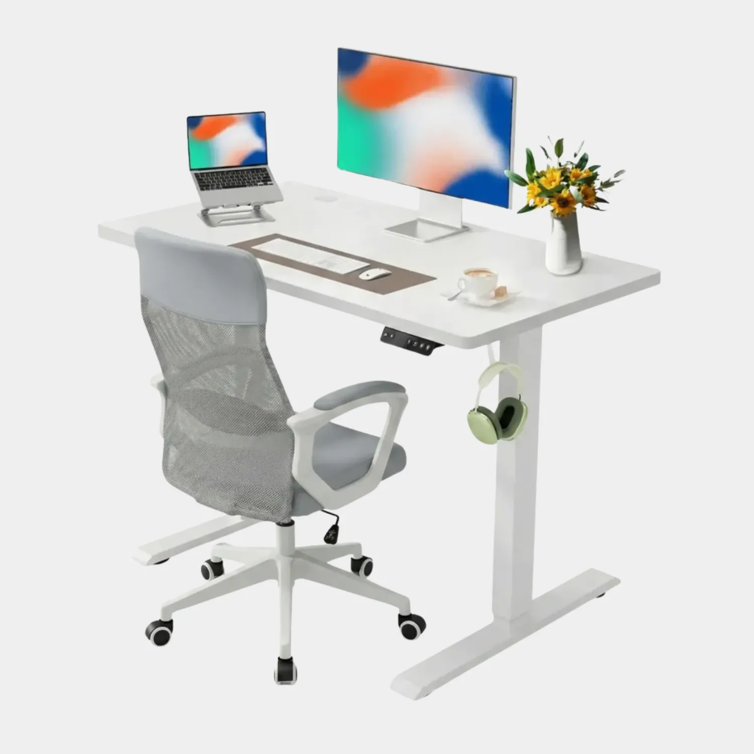 140cm standing desk + ergonomic chair bundle